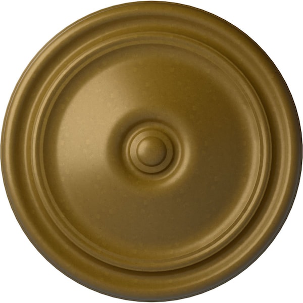 Ekena Millwork Reece Ceiling Medallion (Fits Canopies up to 2 3/8"), Hand-Painted Gold, 12"OD x 1 3/4"P CM12REGLS - main